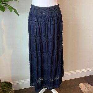 Lapis Dark Blue Maxi Skirt